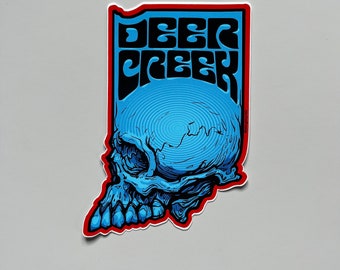 Deer Creek Indiana Head Vinyl Sticker