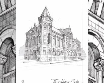 Architectural sketch collection, Giclee art print  - Fort Wayne History Center