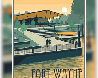 Fort Wayne - Promenade Park 18"x24" print