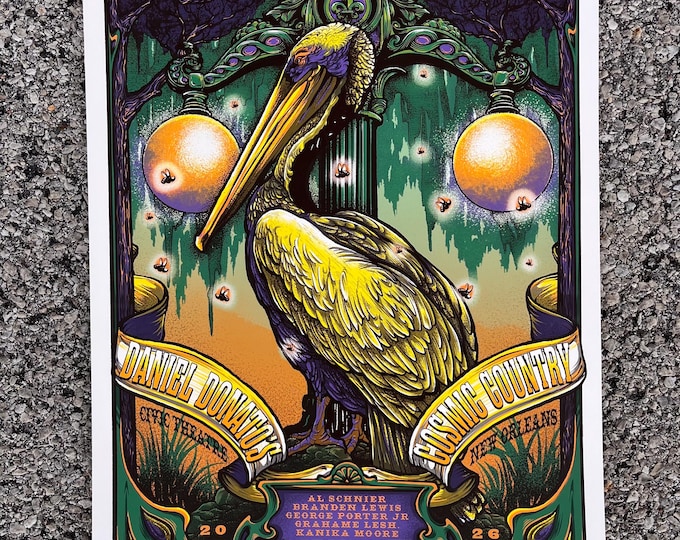 Featured listing image: Daniel Donato’s Cosmic Nola artist prints, regular edtion of 20. 4-30-26 Civic Theatre, New Orleans, Louisiana.