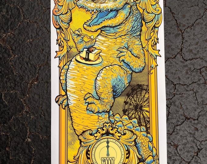 Featured listing image: Phish Big Cypress New Year's Eve 2000 20th Anniversary - Alligator After Midnight print (sunshine variant)