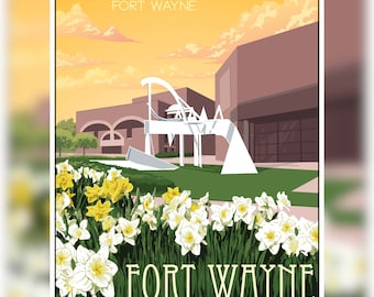 Fort Wayne - Arts Campus 18"x24" print