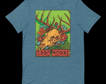 Deer Creek Floral Skull Unisex T-shirt