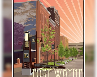 Fort Wayne - The Landing 18"x24" print