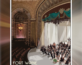 Fort Wayne Philharmonic at the Embassy Theatre 18X24" print