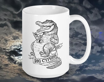 Big Cypress Y2K after midnight white coffee mug