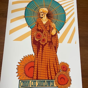 China Cat Sunflower art print