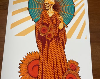 China Cat Sunflower art print