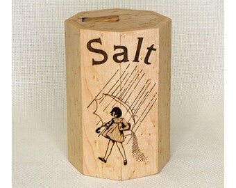 Handcrafted Wooden Salt Carton