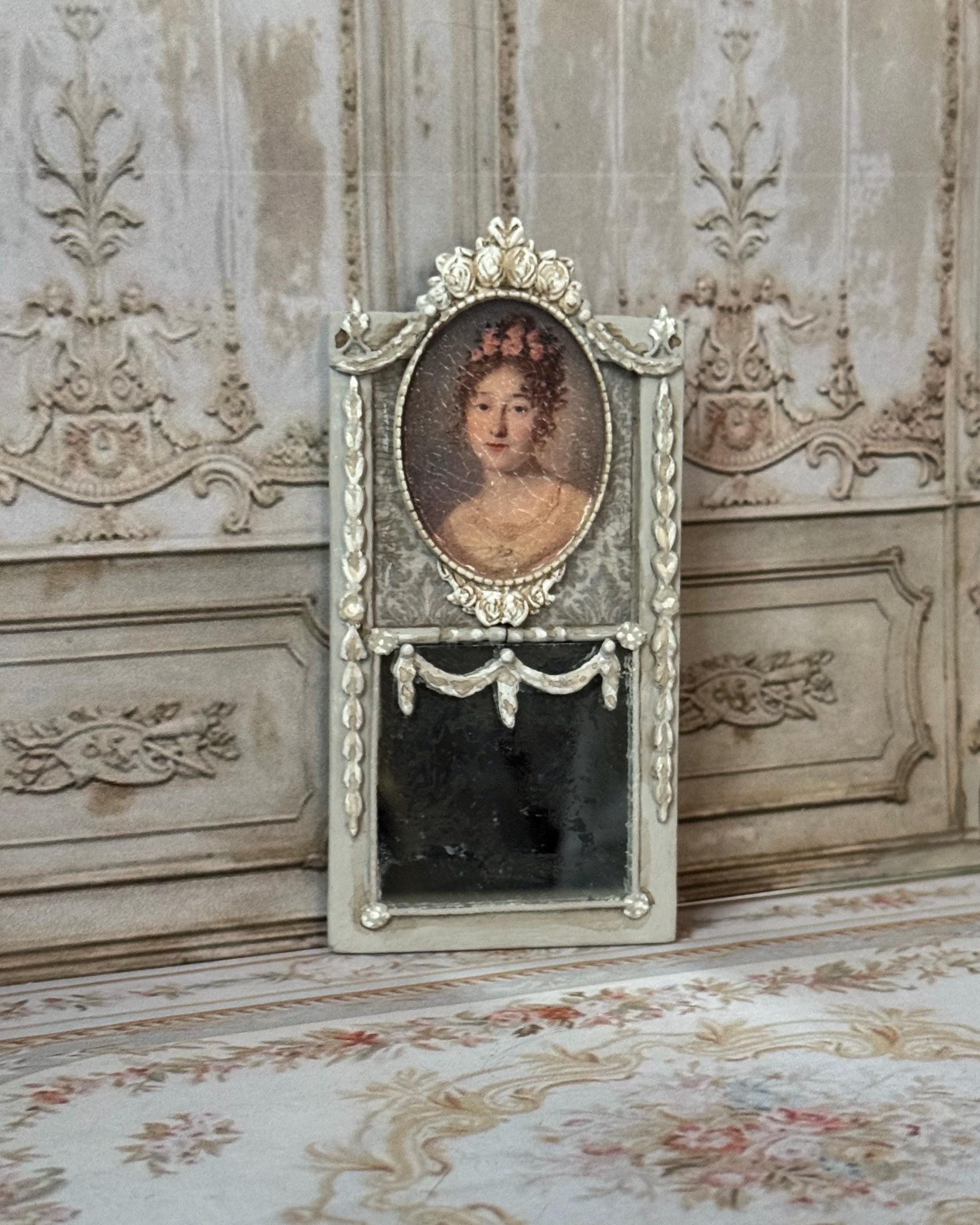 129) Rare trumeau en bois et décor appliqué par Joseph Beunat d