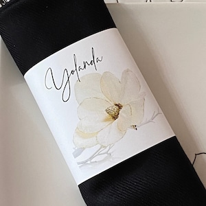 Ivory Magnolia Tag or Band. To Have and to Hold Tag. In case you get cold Tag