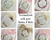 Pashmina Scarf.Pashmina as a Favor.Pashmina with Personalized Wreath Tag.Wedding.Pashmina Shawl. Pashmina Bridesmaid Gift.Wedding Pashmina