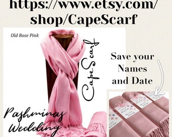 Pashmina, Scarf, Shawl Old Rose Pink Solid Color