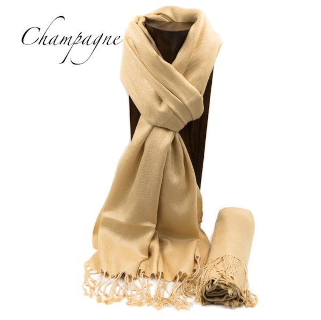 champagne pashmina shawl
