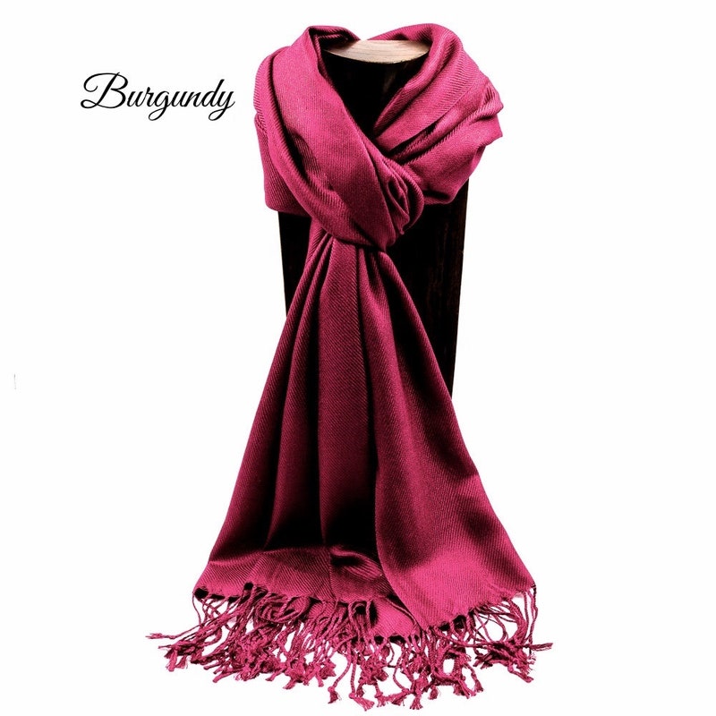 Burgundy Bloom Satin Shawl