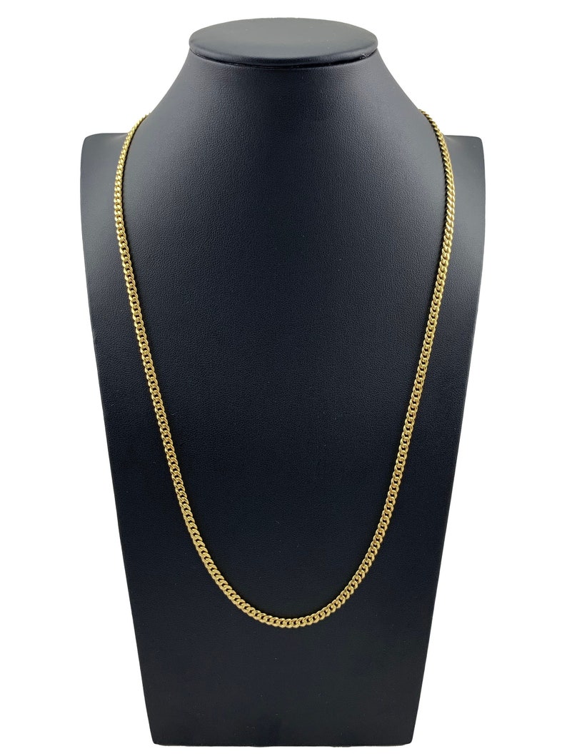Solid 10k Yellow Gold Miami Cuban Link Chain 3.2mm 24quot; Curb Solid 10k Yellow Gold Miami Cuban Link Chain 3.2mm 24quot; Curb