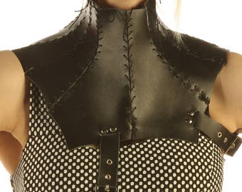 Bespoke Mord Sith inspired Leather corset and neck collar