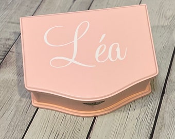 Petite boîte à bijoux de luxe parfaite pour les petites filles. Boîtes rose et ivoire disponibles