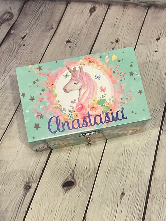 Large Unicorn Jewelry Music Boxes With Unicorn Figurine Etsy