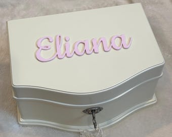 Gepersonaliseerde ballerinamuziekdoos: acrylnaam, deuntje van het Zwanenmeer GRATIS ketting inbegrepen voor de lente!