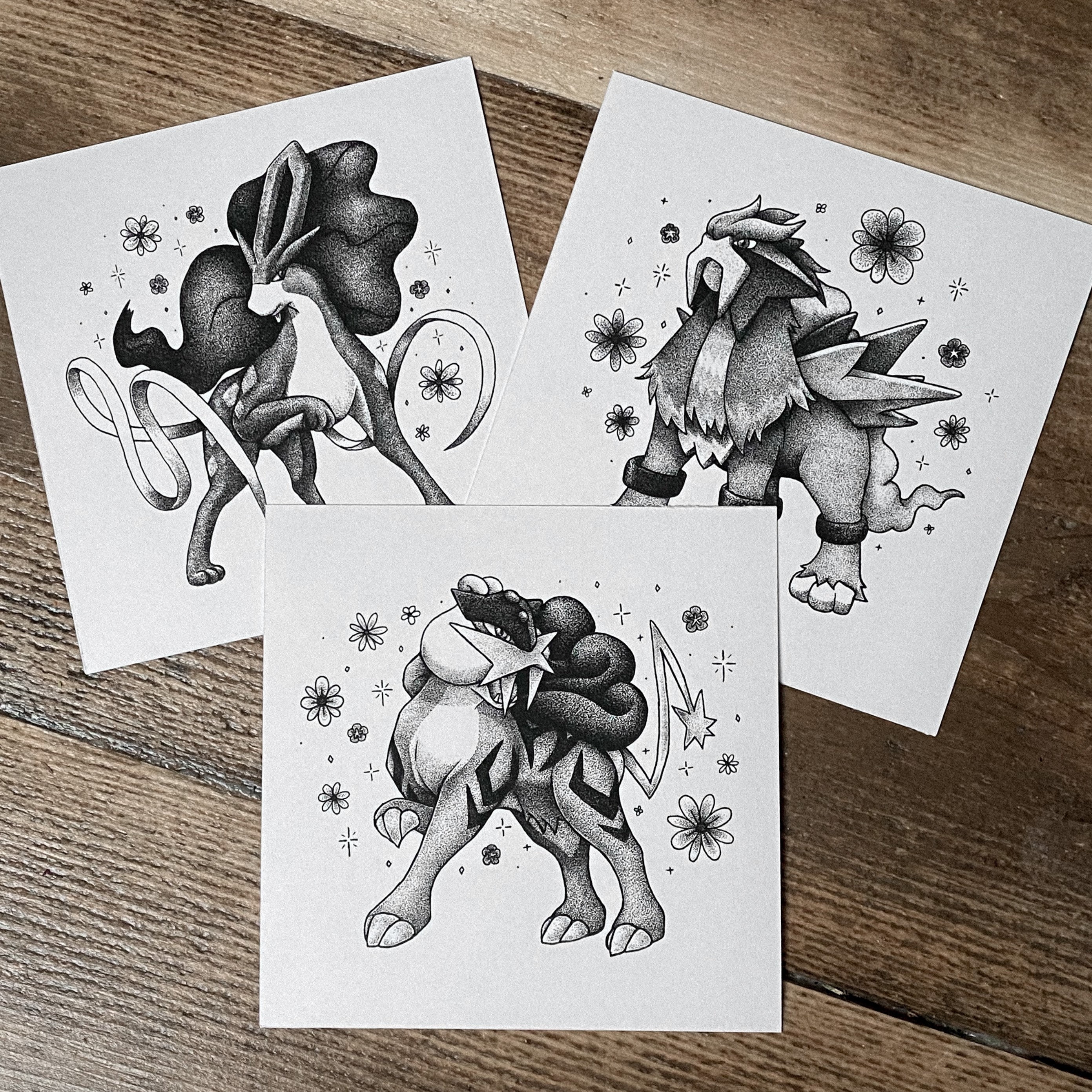 Raikou Giant Pokemon Card Art Print -  Norway