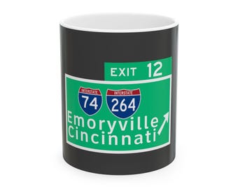 EXIT 12 I-74, I-264, Emoryville, Cincinnati Mug