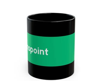 Vinopoint 12 Mug | Black Ceramic Coffee Cup