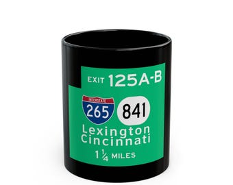 Interstate 265 Exit 125A-B Highway Sign Mug | Lexington Cincinnati Roadway