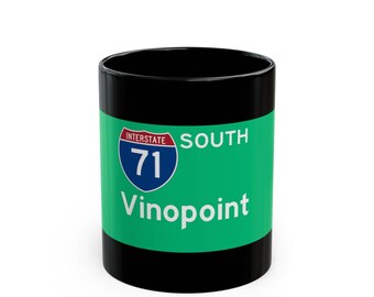 Interstate 71 South Vinopoint Mug | Black Coffee Cup