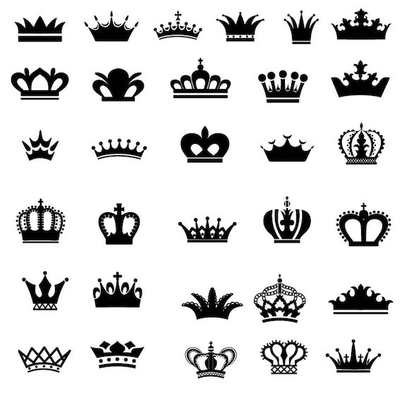Crown svg file Crown clipart Queen crown King crown Cut | Etsy