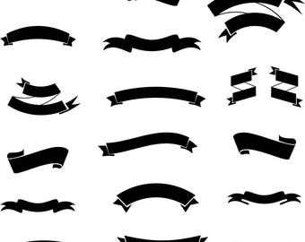 Ribbon svg, Banner svg ,Svg files for silhouette cameo, cricut explore, svg,eps,png,dxf