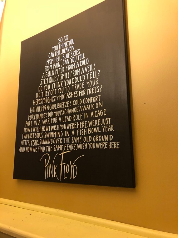 Hand Painted Canvas With Song Lyrics Etsy