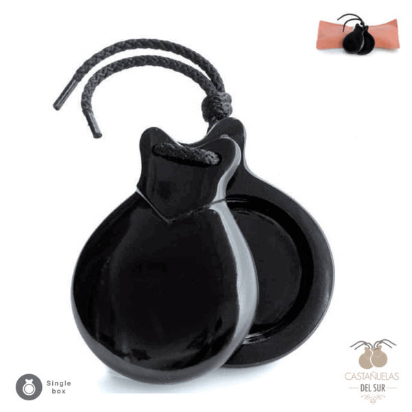 【フラメンコ用小道具 楽器】ブラック CASTANUELAS DEL SUR Amazon.com: Castañuelas del Sur Flamenco Castanets Semi