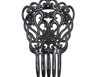 Ole Ole Flamenco Comb for Hair Black Gipsy Flamenco Dancer Spanish Combs Peineta Flamenca negra Ornamental Hair Pins