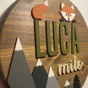 Woodland Nursery Name Sign