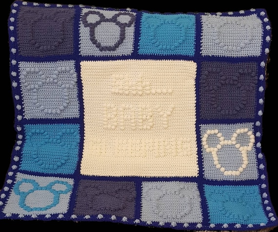Mickey mouse bobble crochet blanket hotsell