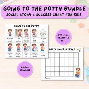 Potty Training Social Story and Reward Chart | Autism Visual Routine (Digital Download)