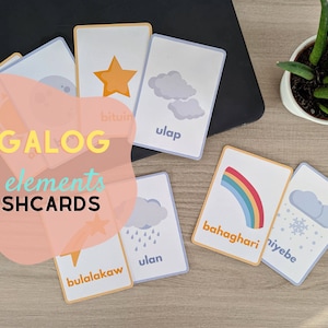 Tagalog Flashcards - Sky Elements (Digital Print)