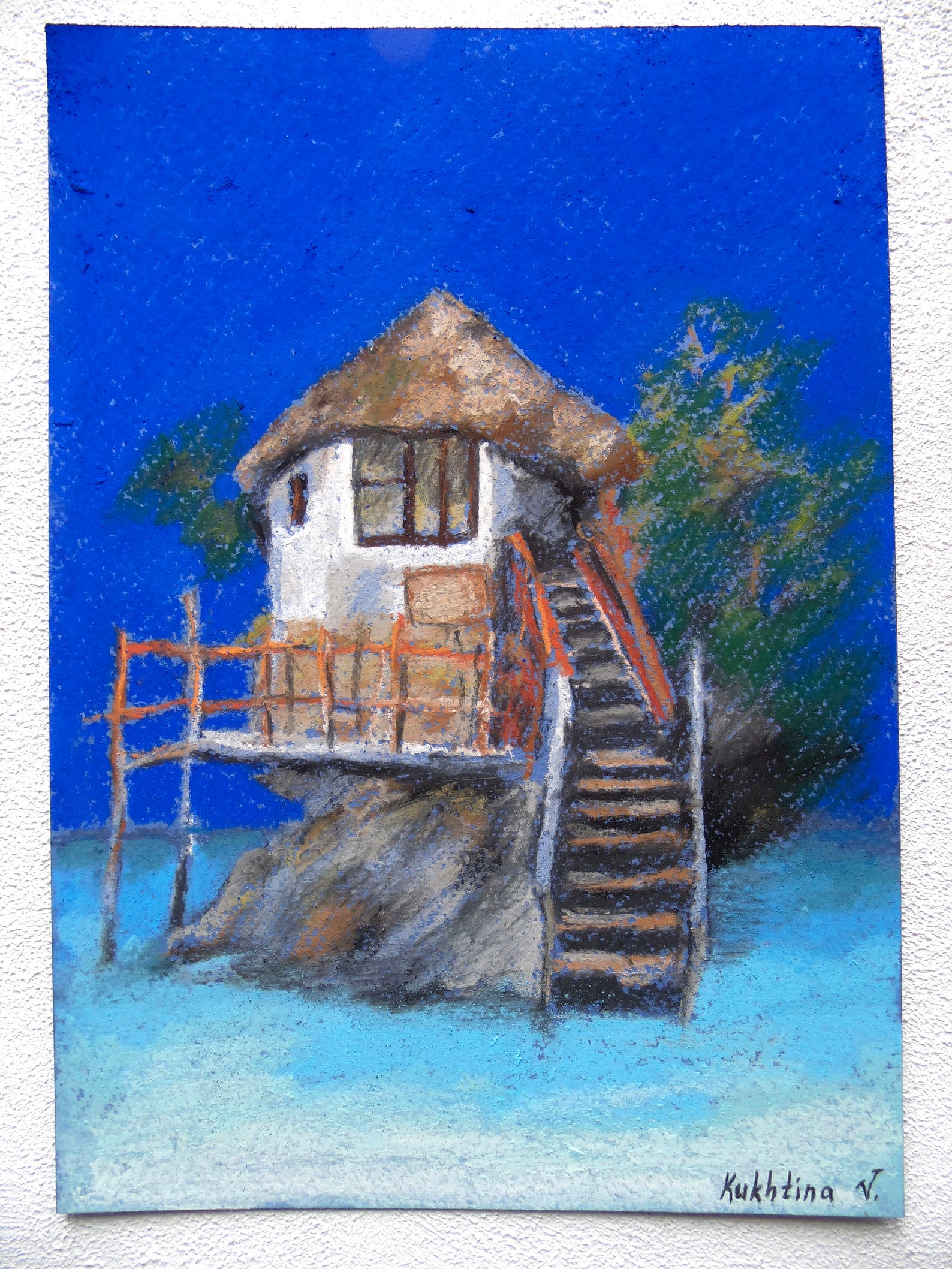 Zanzibar Painting Original Art 5 by 7 Seascape Etsy