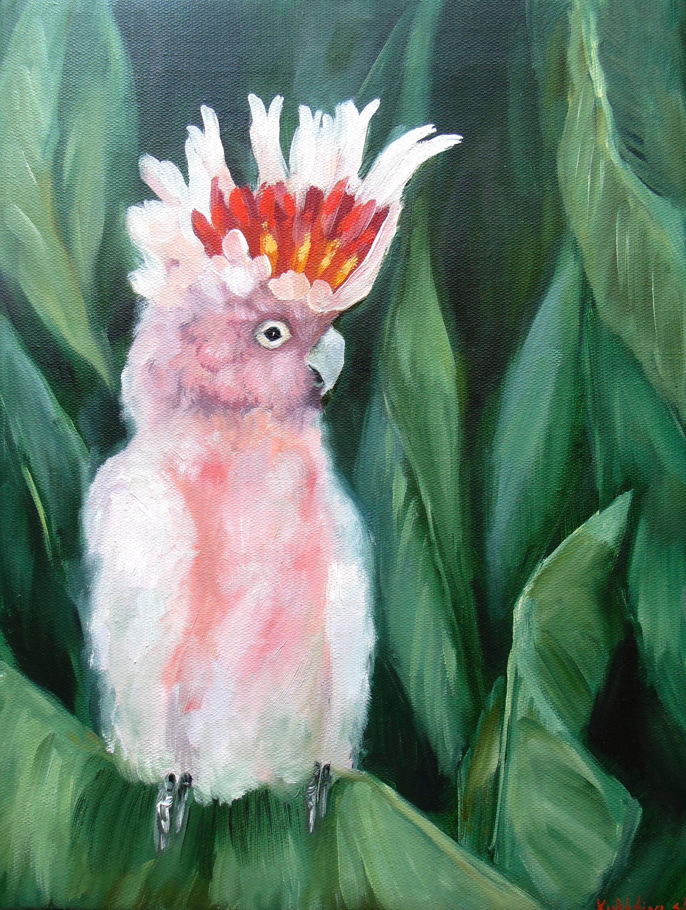 blue cockatoo painting blue cockatoo painting