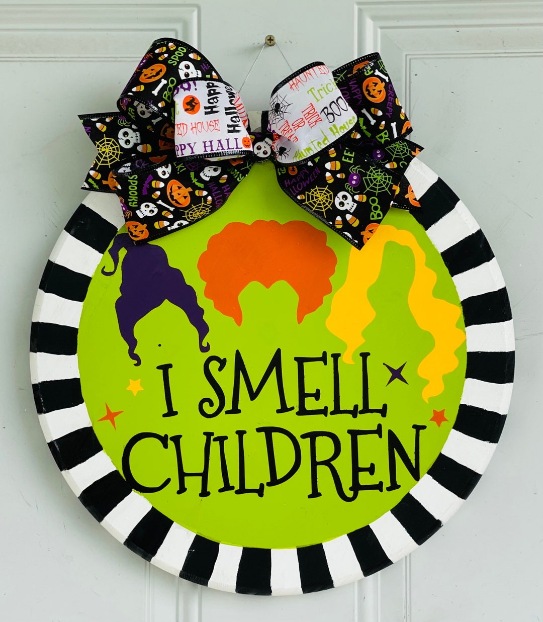 Round Wood Hocus Pocus Door Hanger Porch Sign 14 Inch Wide - Etsy