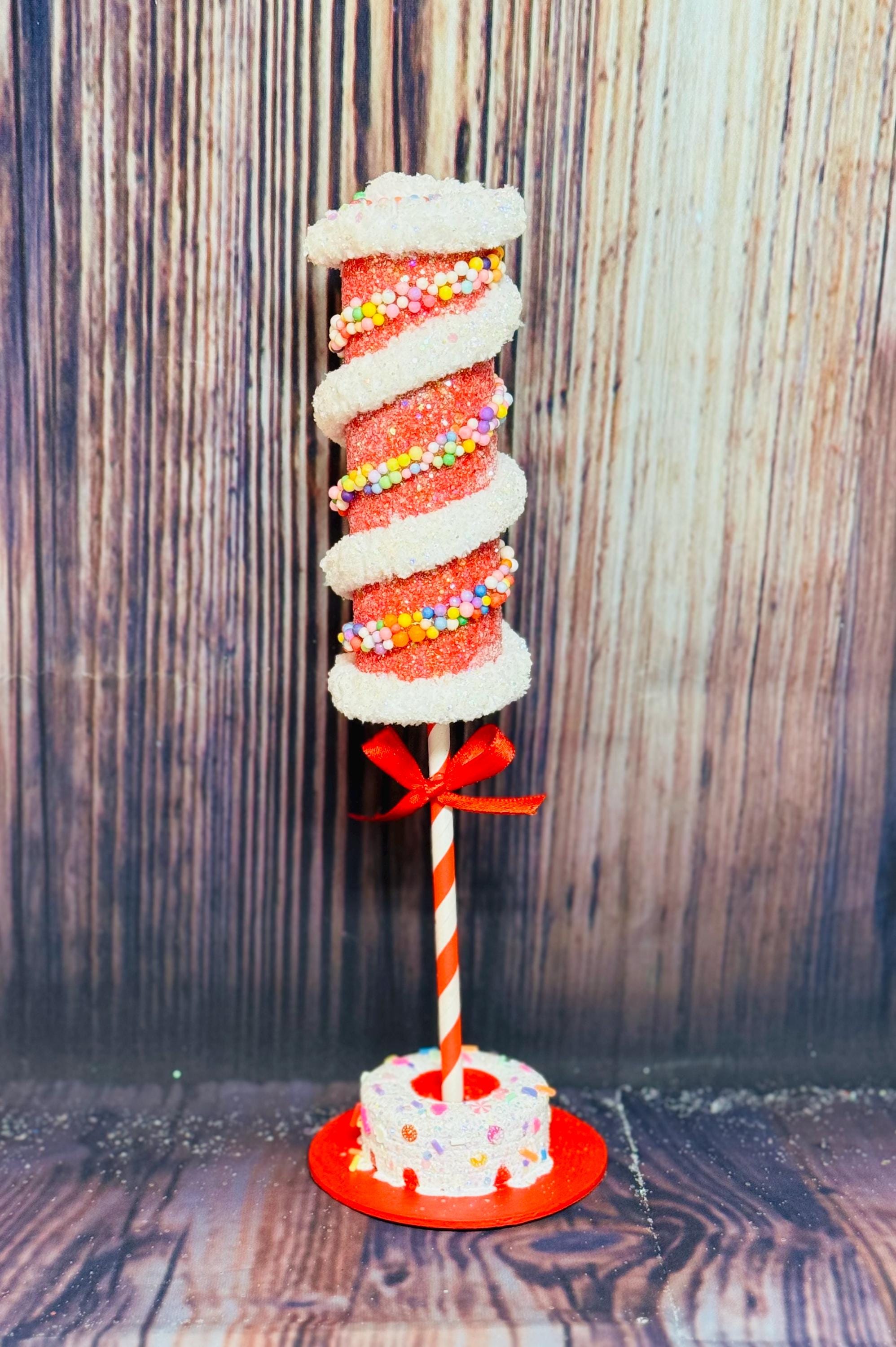 Fake Lollipop And Stand Centerpiece