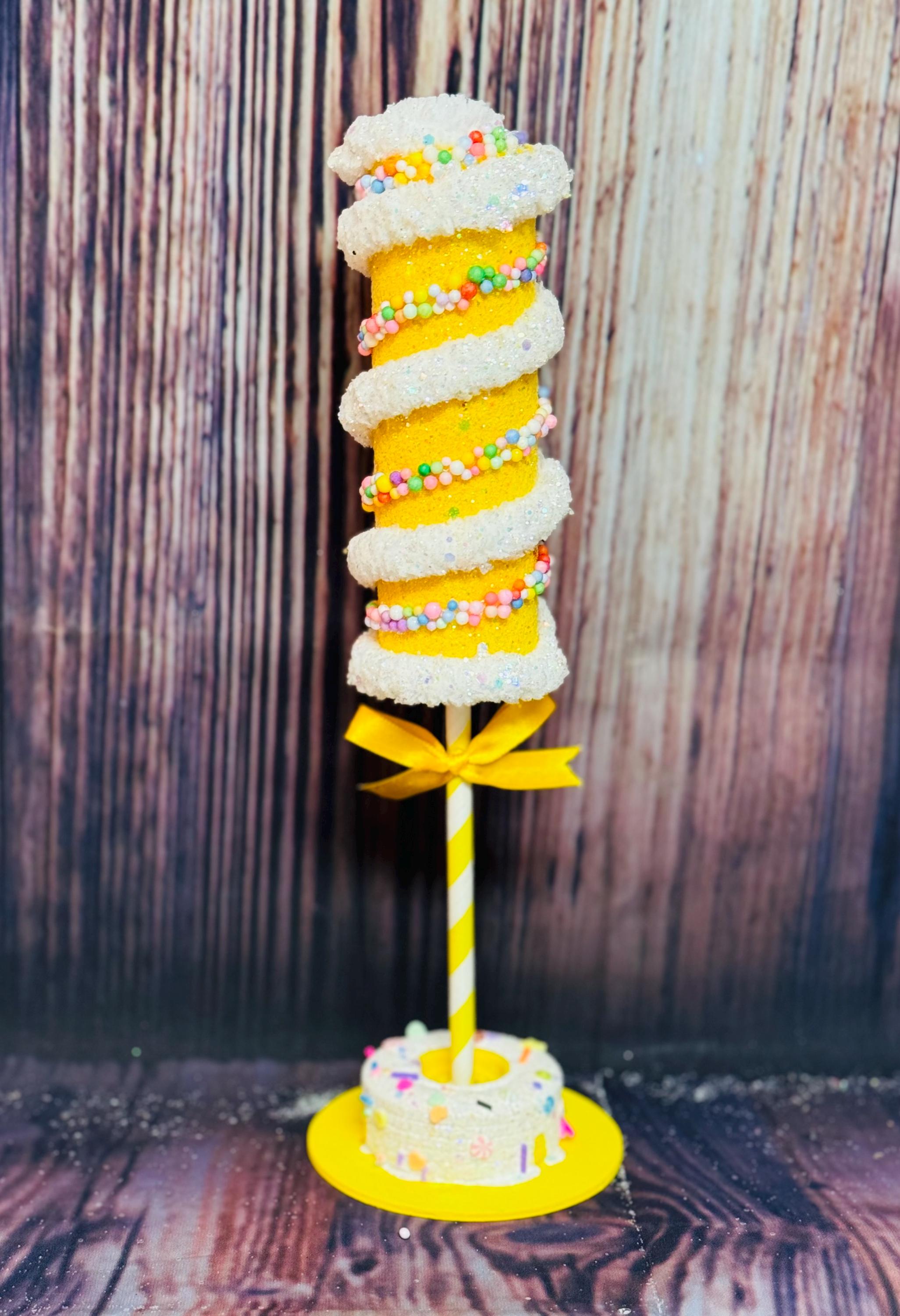 Fake Lollipop And Stand Centerpiece