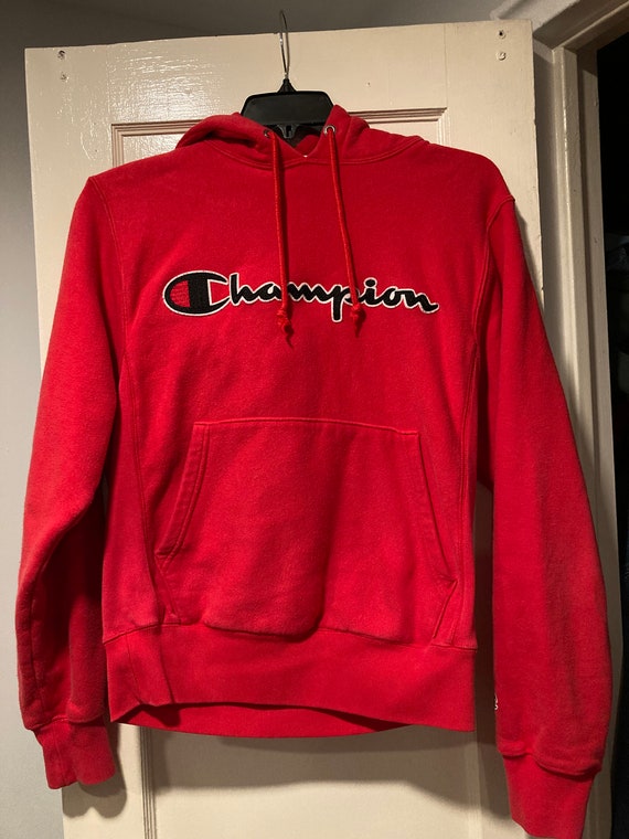 Champion Vintage hoodie mens small red reverse wea