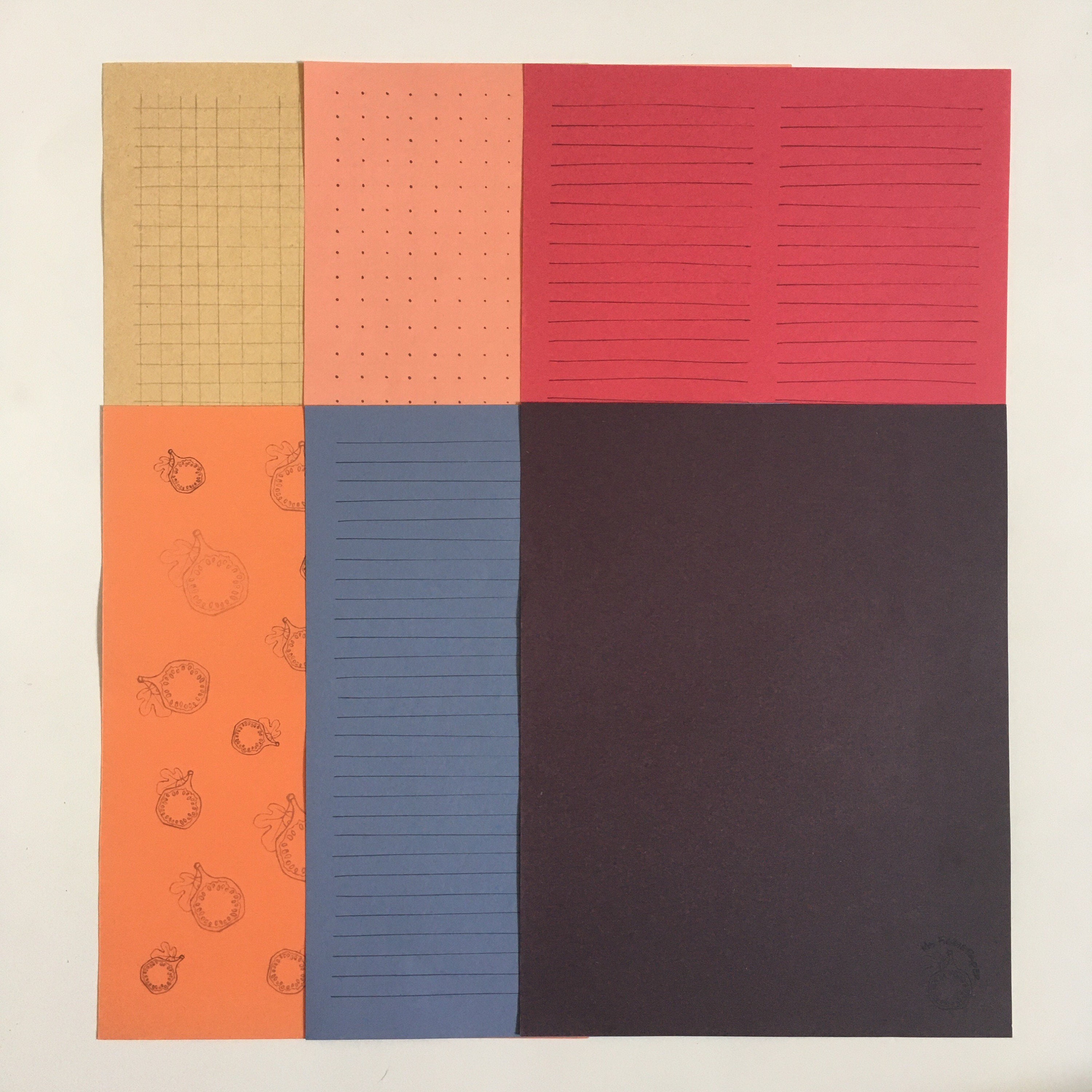 Color Palette Papers 6 Pack Letter Writing Kits Pen Pal Etsy