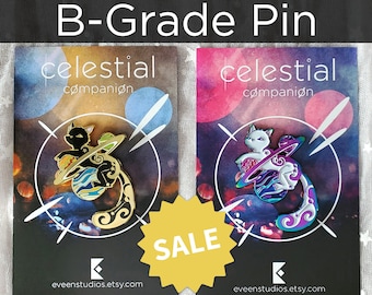 VENTE ! Broche en émail pour compagnon céleste chat en métal anodisé arc-en-ciel Animaux dans l'espace Constellation de planètes et d'étoiles Galaxie colorée Kawaii mignon