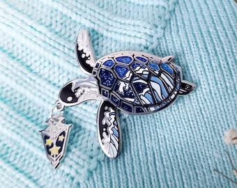 Galaxy Whale Shark Enamel Pin: Glow-in-the-Dark Star Lantern