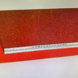 レッドグリッターファッションイブニングバッグ