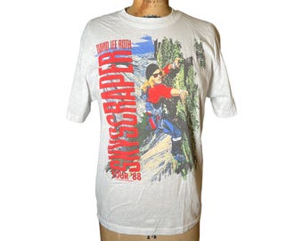 Vintage 1988 David Lee Roth Skyscraper Band T-shirt / Band Tee