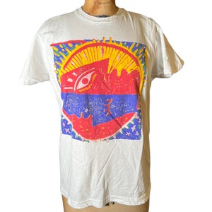 t-shirt vintage Orchestral Manoeuvres in the Dark The Pacific Age 1984 Tournée internationale